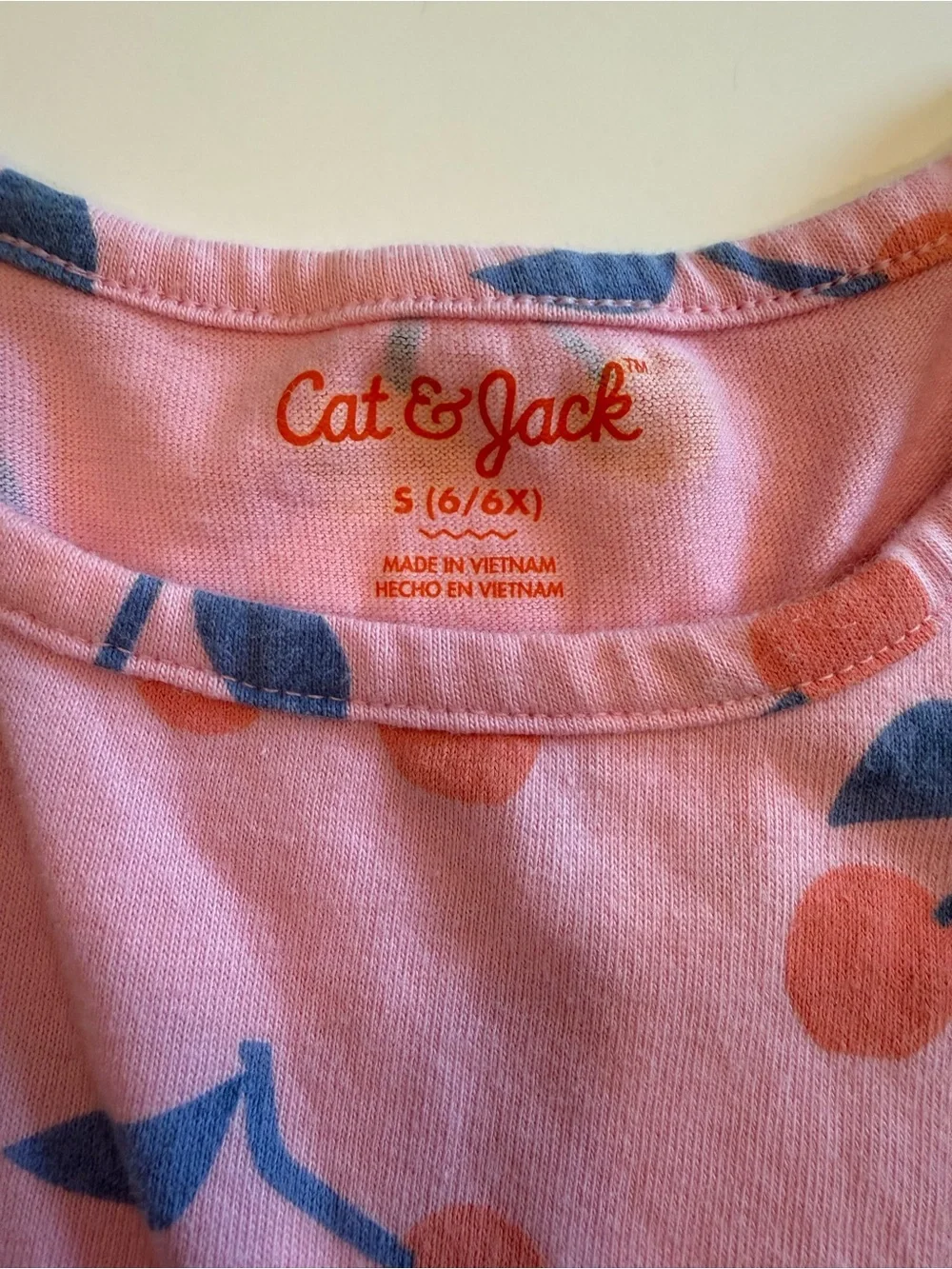 Cat & Jack Short Sleeve Cherry Print Dress